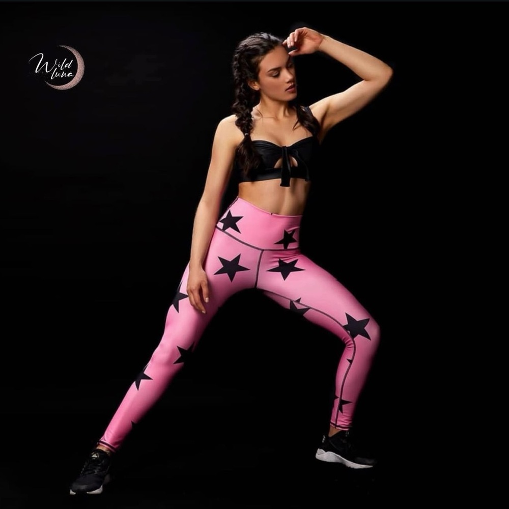 Pink Star Leggings and top